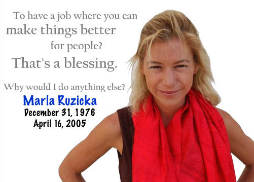 Remembering Marla Ruzicka, December 31, 1976 - April 16, 2005