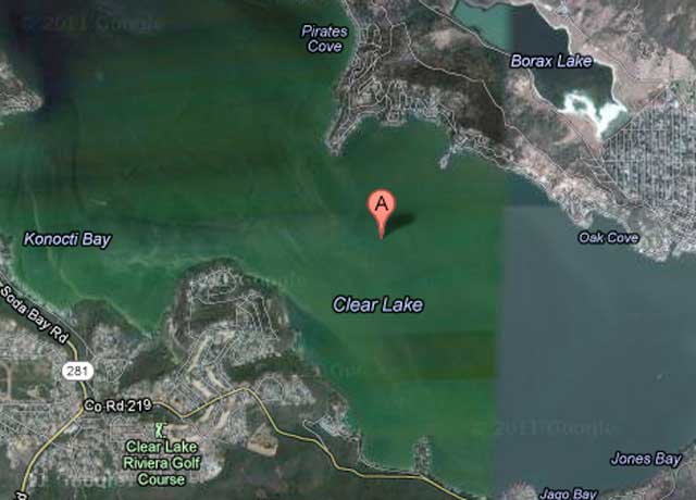 Clear Lake Earthquake 201201.24 - Google Map