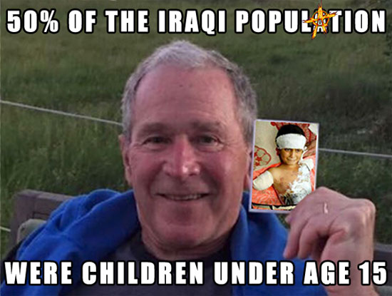 50% of the Iraqi population were children under the age of 15