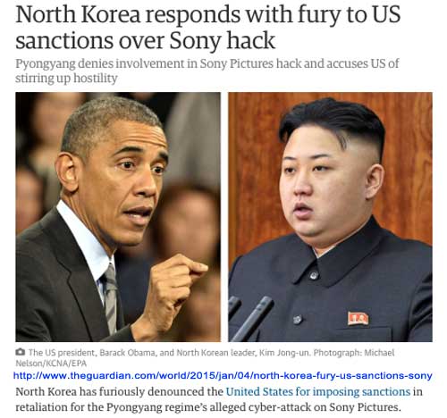 North Korea responds with fury to US sanctions over Sony hack from the Guardian UK