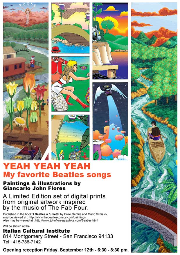 Yeah Yeah Yeah ~ My favorite Beatles songs ~ Paintings & illustrations by Giancarlo John Flores