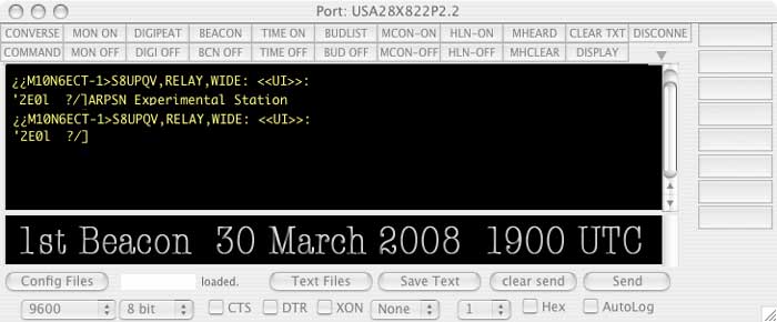 1st Beacon 30 March 2008 1900 UTC