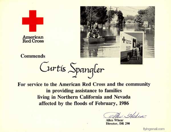Commendation from Red Cross