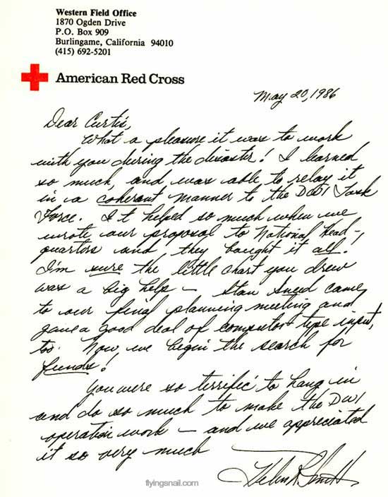 Thank You Letter from Red Cross