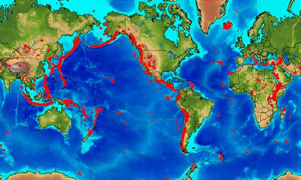 Volcanoes of the Earth from Smithsonian Global Volcanism Program