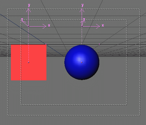 Tute image showing red box and blue sphere