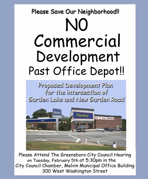 NO COMMERCIAL DEVELOPMENT