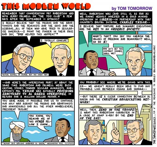 This Modern World by Tom Tomorrow on Robertson and Falwell