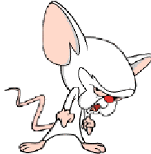 A Cartoon Character called The Brain, who's sole purpose in life is to take over the world.