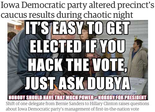 Hack the vote == another reason why NONE OF THE ABOVE should be a choice on voter ballots