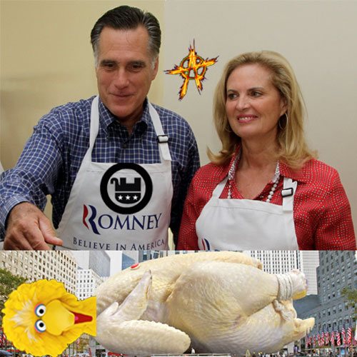 Why does Mitt want to eat Big Bird for Thanksgiving?