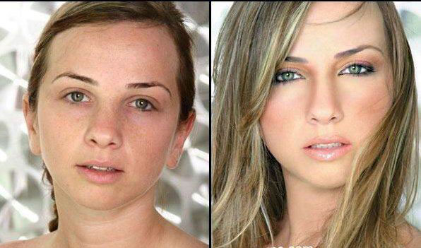 makeup photo showing great results (your left = before, your right = after)