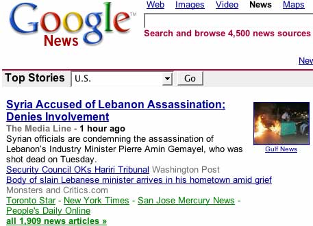 From Google News - Syria Accused of Lebanon Assassination; Denies Involvement