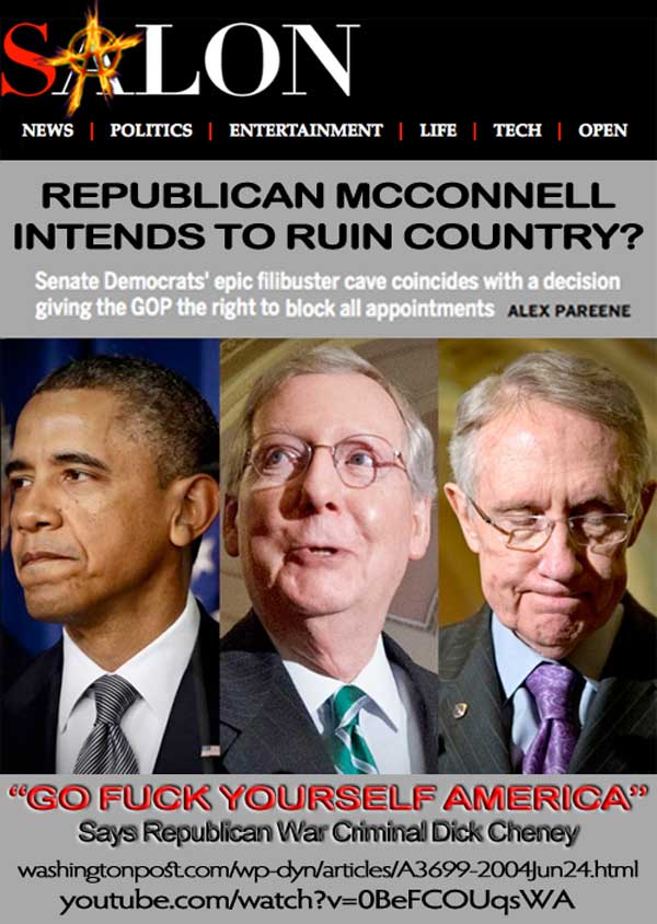 Republican McConnell Intends to Ruin Country? Open true Salon article in new tab or window