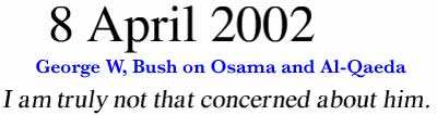 April 8, 2002 ~ I am truly not that concerned about him.