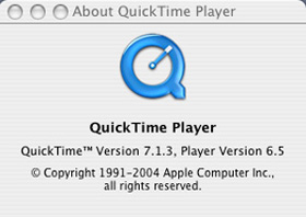 QuickTime Ver 7.1.3 Player Ver 6.5