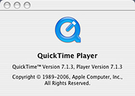 QuickTime Ver 7.1.3 Player Ver 7.1.3