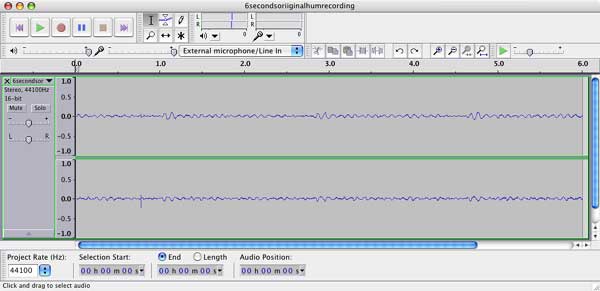 Graph View  od six seconds of audio