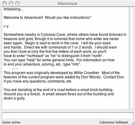 "Adventure" Text Game