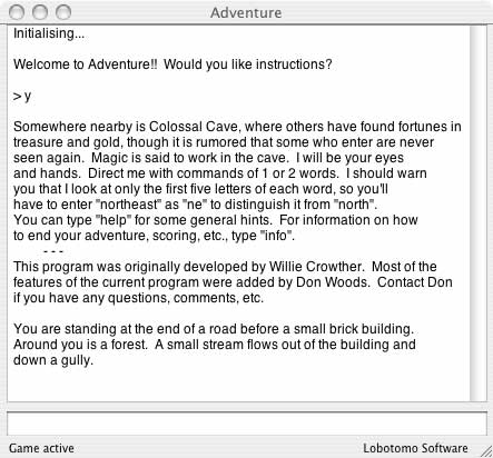 Screenshot of Adventure