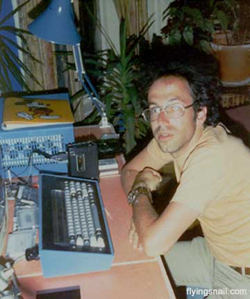 Andy Ross, previous owner of Cody's Bookstore , sitting in front of my IMSAI 8080 S-100 computer