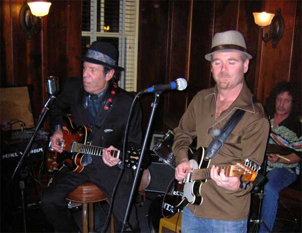 Mike Wilhelm and Mike Schermer at the Blue Wing Saloon & Cafe with Mike Wilhelm's band, Hired Guns