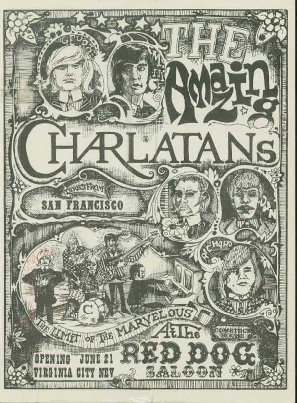 the Charlatans poster at The Red Dog Saloon