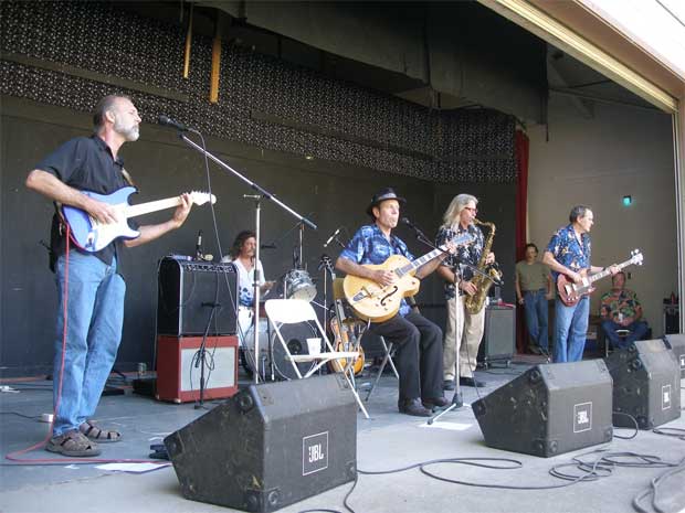 Mike Wilhelm and Hired Guns - Lake County Fair 2011 - photograph by Matt Tadevich