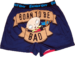 Family Guy Stewie, Born to be Bad underwear back