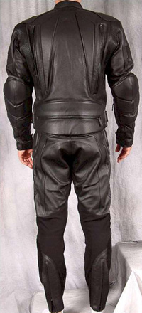 back of Pilot riding suit