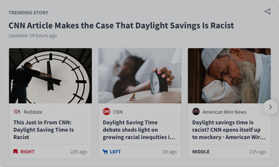 CNN Article Makes the Case That Daylight Savings Is Racist