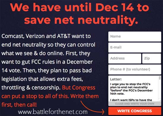 Battle for the Net dot com