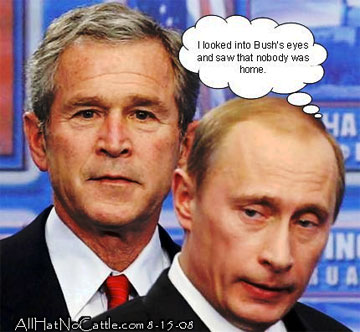 Bush and Putin image from All Hat No Cattle dot com