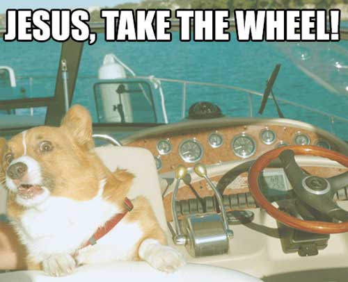 Jesus, take the wheel!