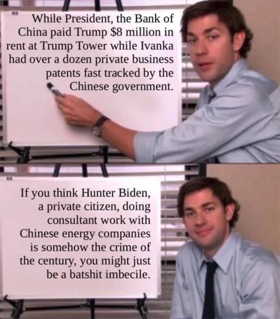 More Proof: While President, the Bank of China paid Trump $8 million in rent at Trump Tower while Ivanka had over a dozen private business patents fast tracked by the Chinese government.