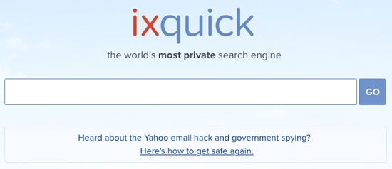 ixquick ~ the world's most private search engine