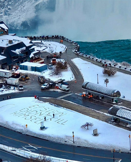 Niagara Falls knows it ~ EPSTEIN DIDN'T KILL HIMSELF via JennieBee @ imgur.com