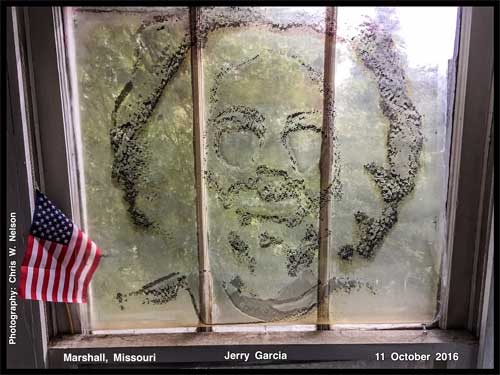 Jerry Garcia window photo by Chris Nelson