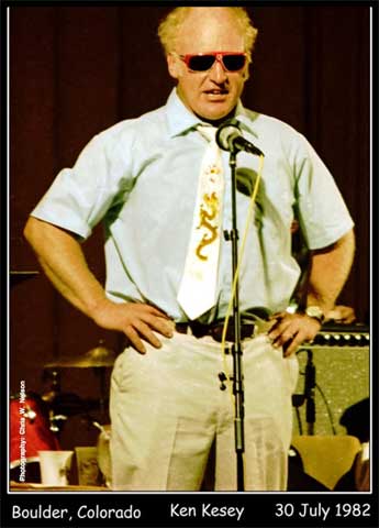 Ken Kesey, Boulder, Colorado 30 July 1982, photo by Chris Nelson