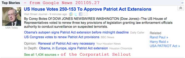 Patriot Act Sells Out U.S. Citizens - Open Patriot Act cartoons in new tab or window