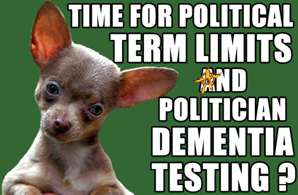 Time for Policital TERM LIMITS and Politician DEMENTIA Testing?