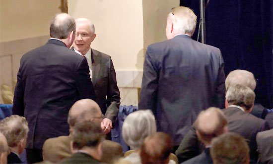 Sessions and Kislyak together April 27, 2016 at the Mayflower Hotel