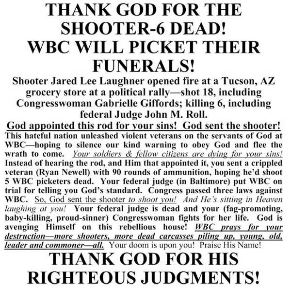 Wasteboro Baptist Church Serve As MINISTERS OF SATAN